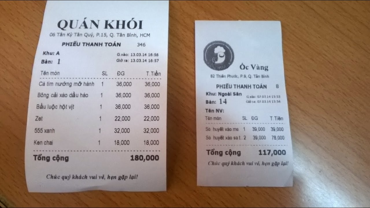 Hóa đơn in ra rõ ràng, sắc nét