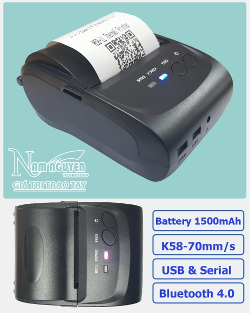 Máy in bill Bluetooth MINI PRINTER POS-5802DD