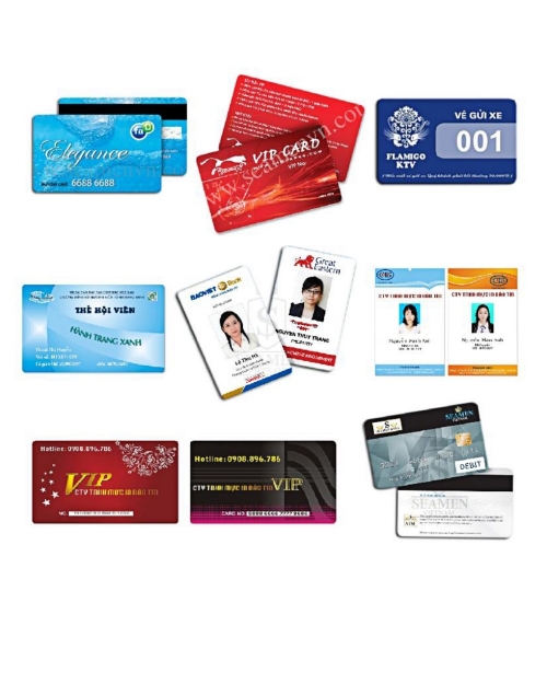 Thẻ thành viên - nhân viên- thẻ xe  (thẻ nhựa PVC)